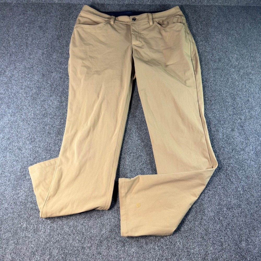Birddogs Mens Khaki Performance Pants with Built-in Lining Size 34x32 Tan